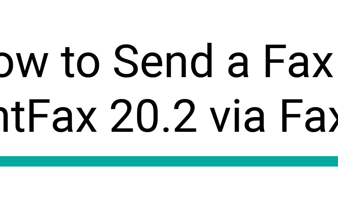 How to Send a Fax in RightFax 20.2 via FaxUtil